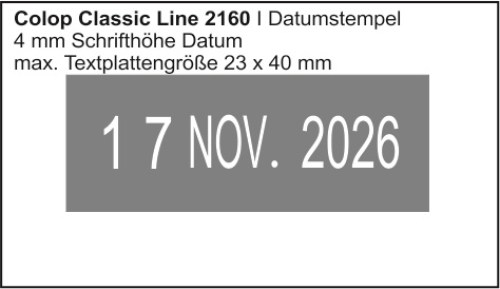 Colop Classic Line 2160 | bis zu 2 Zeilen + Datum