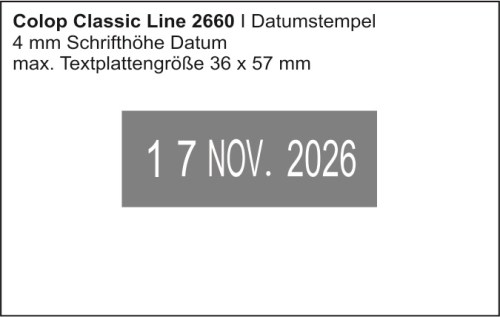 Colop Classic Line 2660 | bis zu 6 Zeilen + Datum